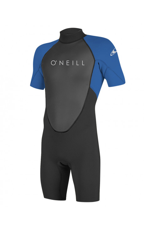 O'NEILL WETSUIT REACTOR 2 BACK ZIP S/S SPRING BLACK/OCEAN 2MM #2025