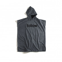 Follow Hooded Towelie Poncho - Stone #2023